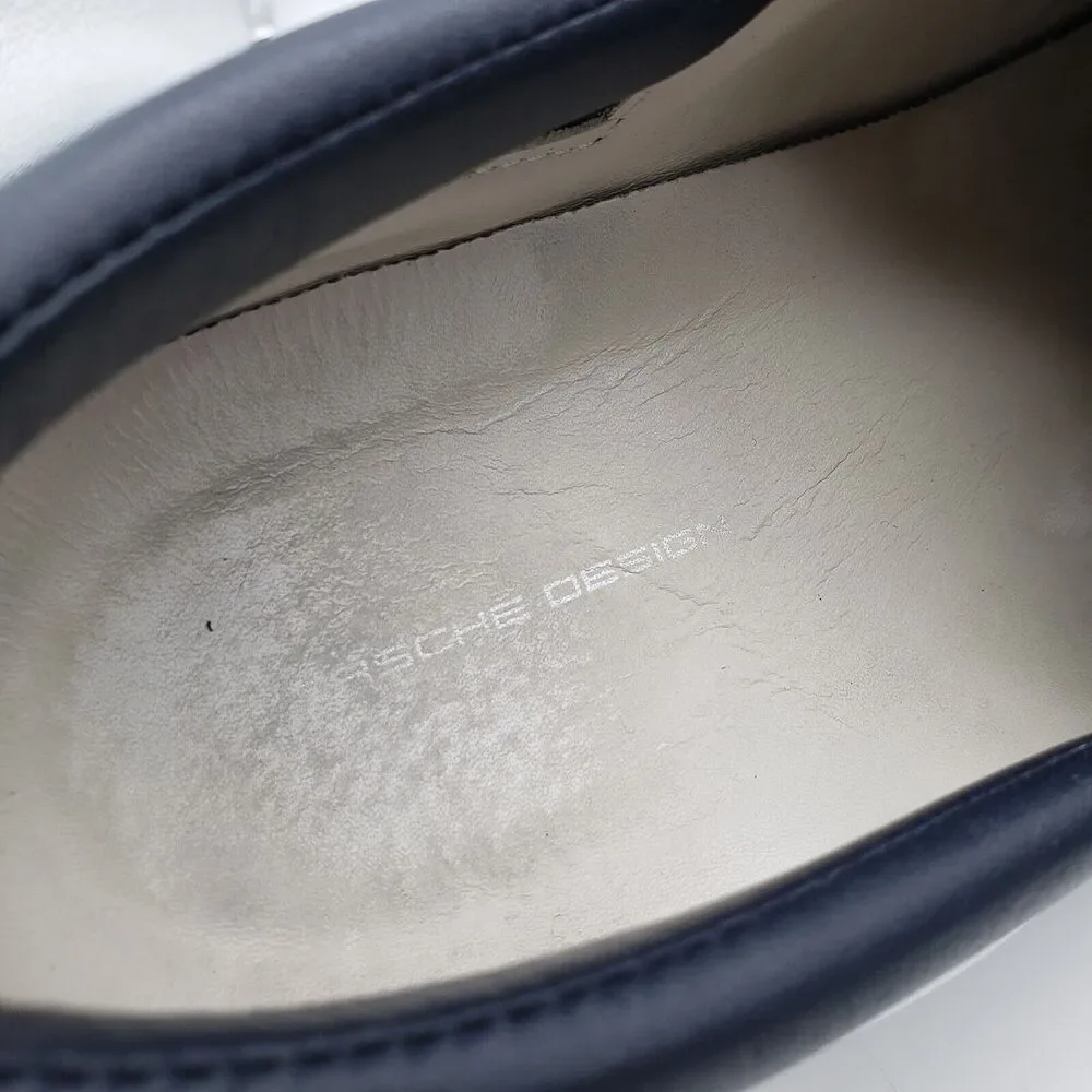 Porsche Design Boatshoe 2.0 Calf Loafer Men's 11.5 Leather Boat Shoes Navy Blue